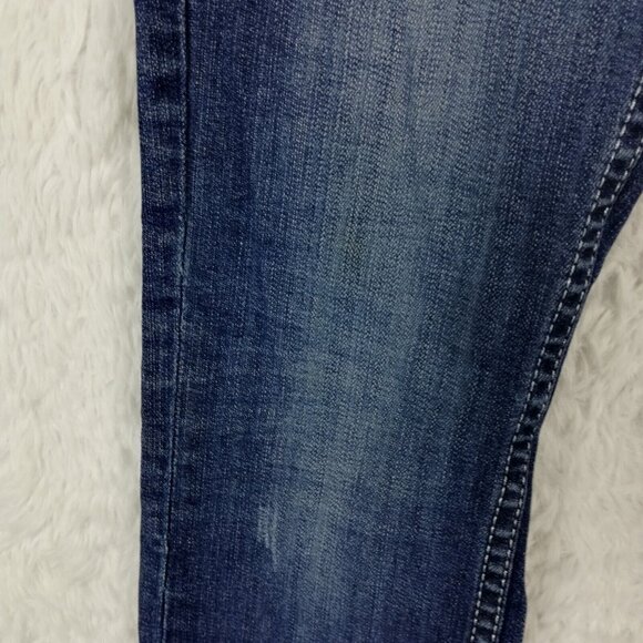 Cowgirl Tuff Co Womens Jeans Slim Boot Cut Blue Denim Stone Wash Rhinestone 26 - Picture 14 of 14